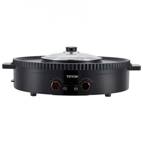 Hot Pot med Grill, 42x16 cm, Non-stick, Elektrisk, Dobbelt Temperaturkontrol Hot Pot med Grill, 42x16 cm, Non-stick, Elektrisk, Dobbelt Temperaturkontrol