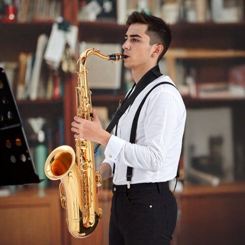 Tenorsaxofon 84x50x15 cm Guld, mässing