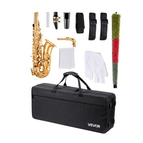 Altsaxofon, 66x21x12 cm, Guld, Mässing