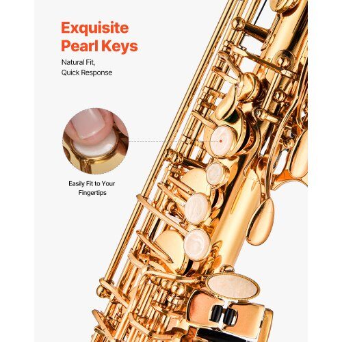 Altsaxofon, 66x21x12 cm, Guld, Mässing