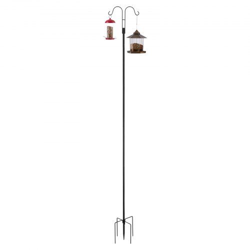 Shepherd's Hook, Dubbel utomhuskrok för trädgård, 295x250x2345 mm, Svart, Stål