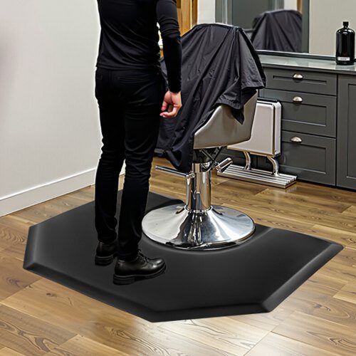 Salonstol måtte, 122,5x150,5x2,5 cm, Sort, Anti-træthed PVC