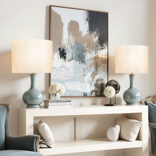 Lampskärm, 33x33x25 cm, Ljus Linne, Linne