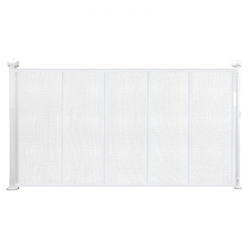 Udtrækkelig babylåge, 87x140 cm, hvid, netmateriale