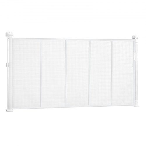 Udtrækkelig babylåge, 87x140 cm, hvid, netmateriale