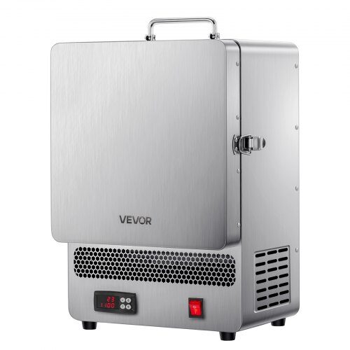 Elektrisk ovn, 1500W bordsmelter, 33x25.5x48 cm, sølv, rustfrit stål