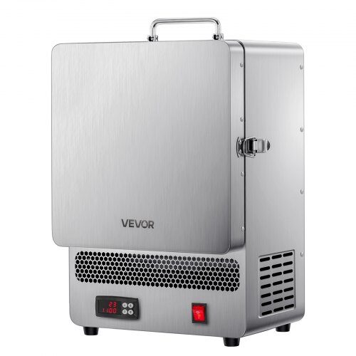 Elektrisk ovn, 1500W bordsmelter, 33x25.5x48 cm, sølv, rustfrit stål