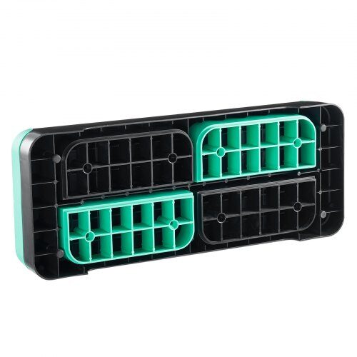 Aerobic Step Platform 71x26.7 cm Grøn, Justerbar Fitness Træning