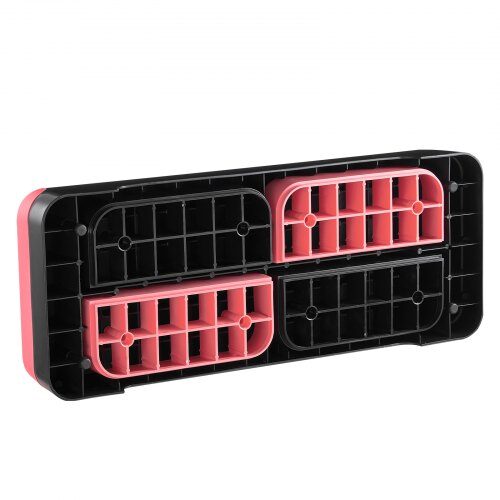Aerobisk steppbräda 71x26,7 cm röd, justerbar för träning