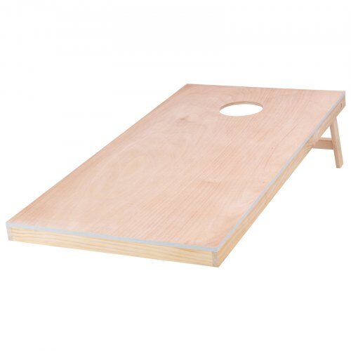 Cornhole-set, 125,5x60x30,2 cm, massivt trä, portabelt spel