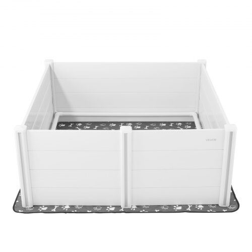 Hvalpekasse, 1520x1520x610 mm, Hvid, Plast
