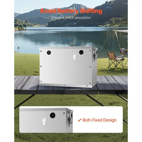 Batteriboks, aluminiumlegering, 35x24x25.5 cm, opbevaringskasse