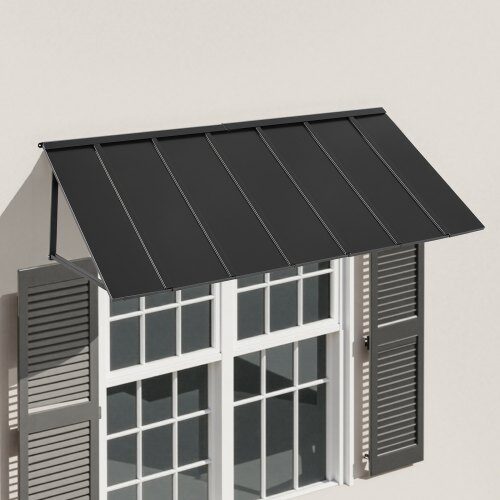Markis, 203x91x61 cm, Svart, Metall Exteriör