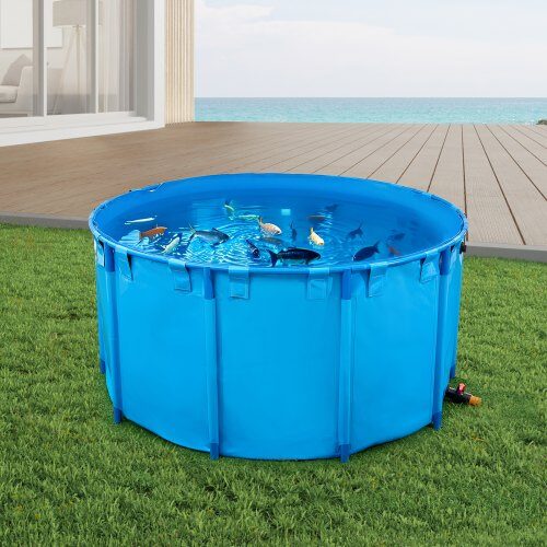 Kalalampi, 200x200x100 cm, sininen, PVC