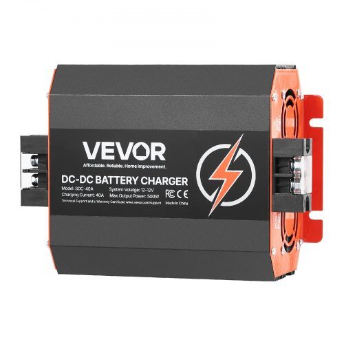 Batterioplader, 12V 40A DC til DC indbygget, 500W, smart flertrinsopladning