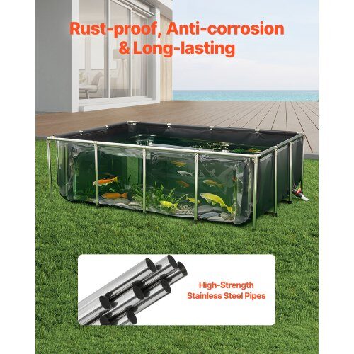 Fiske Dam, 200x140x60 cm, Sort, PVC