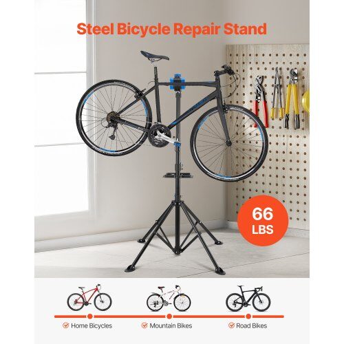 Cykelreparationsställ, 95,5x94x150,5 cm, Justerbar, Stål