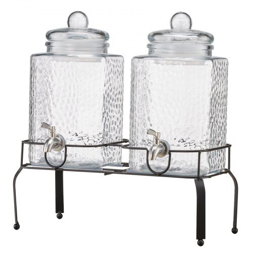 Dryckesdispenser, 37x17x50 cm, Glas, Metallställ