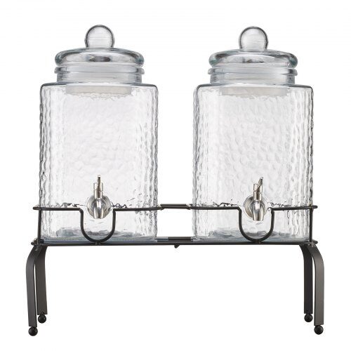 Dryckesdispenser, 37x17x50 cm, Glas, Metallställ