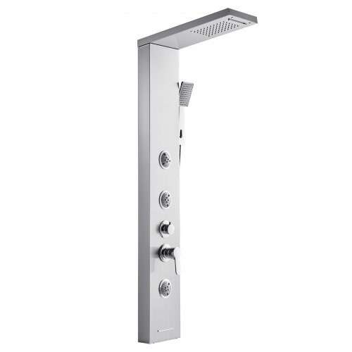 Duschpanel tornsystem, 134,5x20x46 cm, Silver, Rostfritt stål