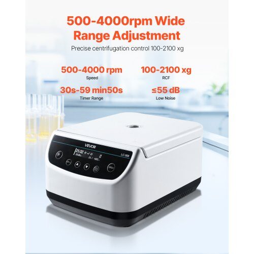 Centrifugemaskine, 38x29x20 cm, Laboratorium, Elektrisk, Lav hastighed