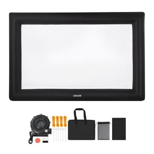 Uppblåsbar filmduk 513x185x330 cm vit, tvättbart tyg, utomhusunderhållning