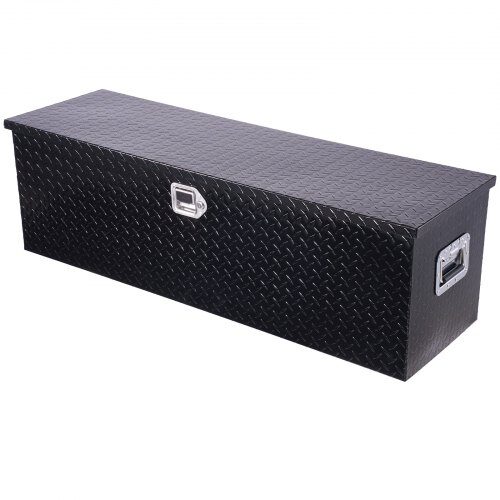 Lastbil lad værktøjskasse, 124.6x38.1x38.1 cm, sort, aluminium opbevaring
