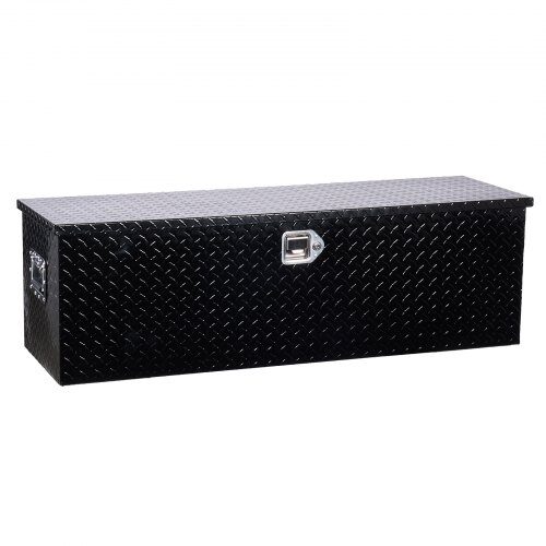 Lastbil lad værktøjskasse, 124.6x38.1x38.1 cm, sort, aluminium opbevaring
