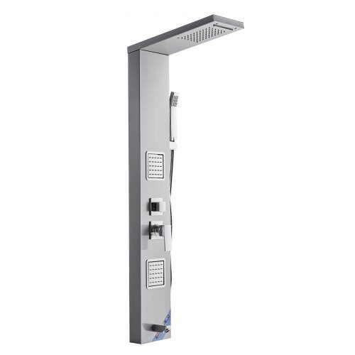 Duschpanel tornsystem, 134,5x20x46 cm, Silver, Rostfritt stål