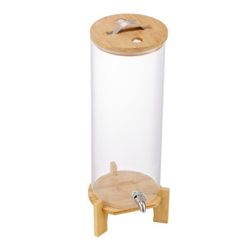 Dryckesdispenser, 20.5x20.5x63.7 cm, Transparent, Glas med träställning