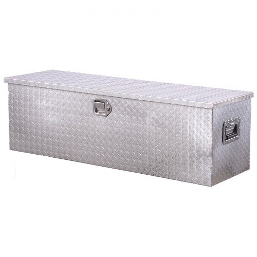 Verktygslåda för lastbilsflak 124.6x38.1x38.1 cm silver aluminiumförvaring