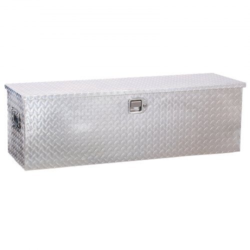 Verktygslåda för lastbilsflak 124.6x38.1x38.1 cm silver aluminiumförvaring