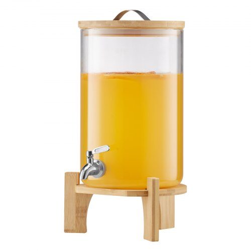 Dryckesdispenser, 20.5x20.5x43.4 cm, Transparent, Glas, Träställning