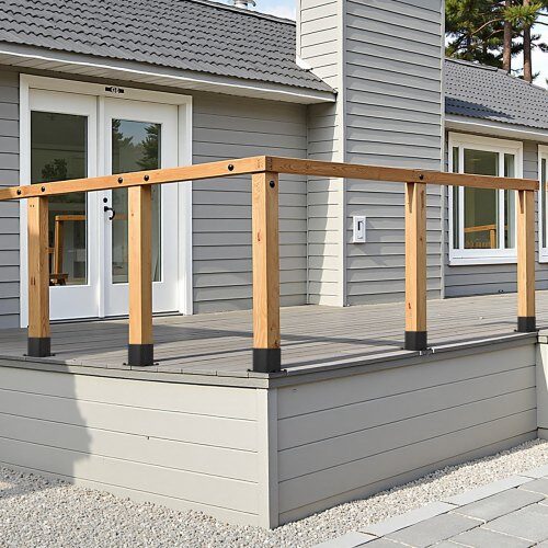 Stolpfästen, 4-pack, 9,2x9,2 cm innerstorlek, svart, kolstål
