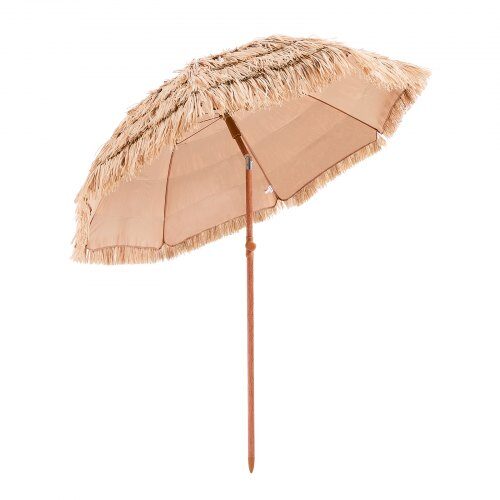 Patiosateenvarjo, 182.8x197.5 cm, beige, olkikattoinen ulkosateenvarjo