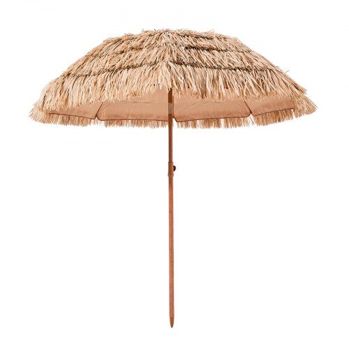 Patiosateenvarjo, 182.8x197.5 cm, beige, olkikattoinen ulkosateenvarjo