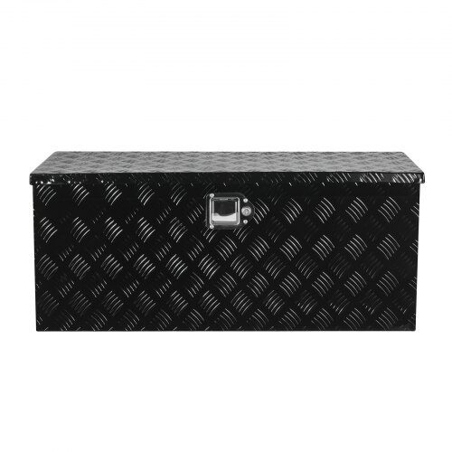 Værktøjskasse til lad, 89.9x37x37 cm, Sort, Opbevaring i aluminium