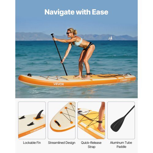 Oppustelig Stand Up Paddle Board, 353x89x15 cm, Hvid, Ultra-let