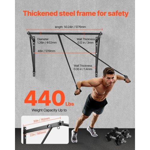 Pull Up Bar, 127,6x81,2x78,7 cm, Svart, Stål