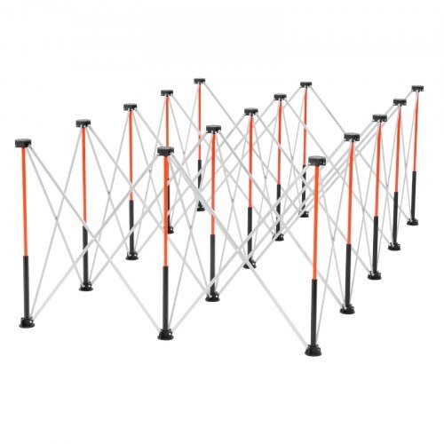 Hopfällbart arbetsbord, 245,5x126x73,3 cm, Förvaringsväska, Aluminium