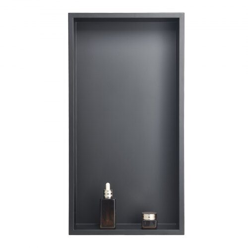 Bruseniche, 33x63.5x10.2 cm, Sort, Opbevaring i rustfrit stål