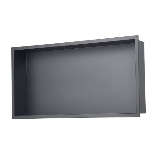 Bruseniche, 33x63.5x10.2 cm, Sort, Opbevaring i rustfrit stål