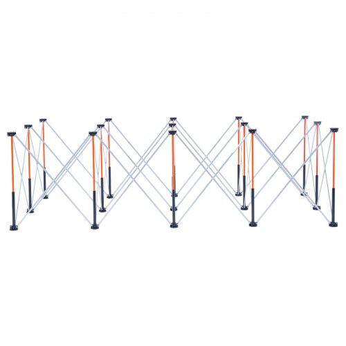Sammenklappeligt arbejdsbord, 244,5x125,5x86,5 cm, Opbevaringstaske, Aluminium
