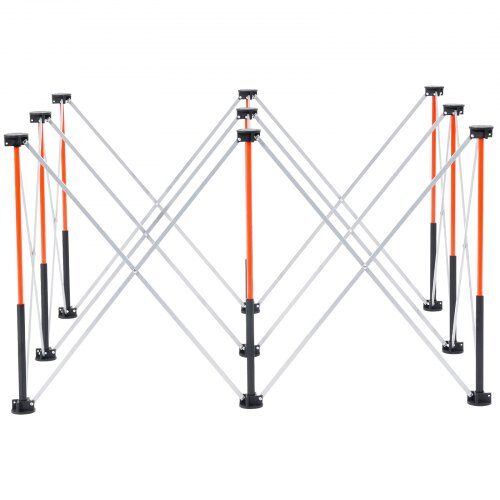 Sammenklappeligt arbejdsbord, 126,7x66,5x86,7 cm, bærbar, aluminium