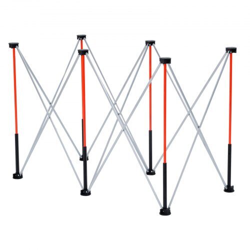 Sammenklappeligt arbejdsbord, 126,7x66,5x86,7 cm, bærbar, aluminium