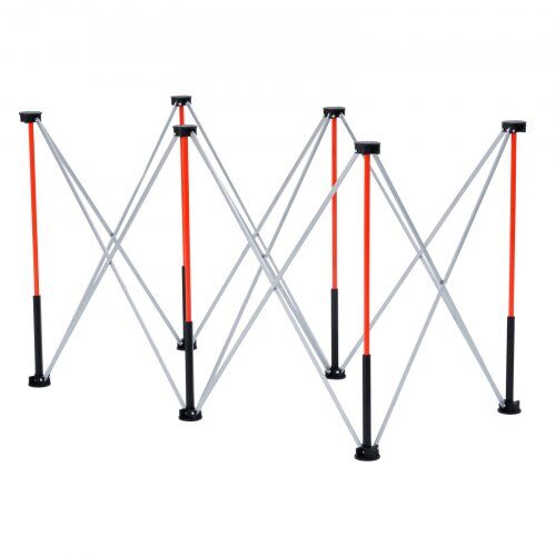 Sammenklappeligt arbejdsbord, 126,6x66,5x73,3 cm, opbevaringstaske, aluminium
