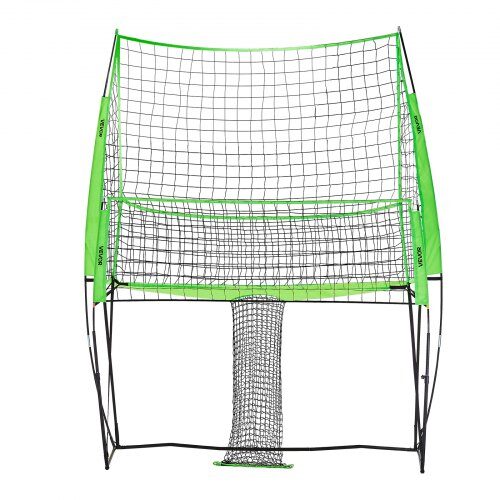 Volleybollträningsnät, höjdjusterbart med bollretur, 244x335 cm