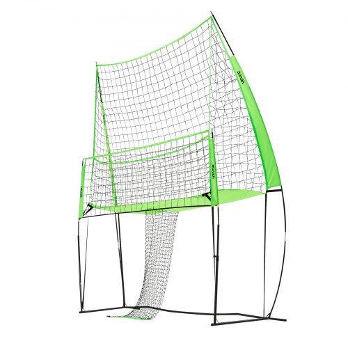 Volleybollträningsnät, höjdjusterbart med bollretur, 244x335 cm