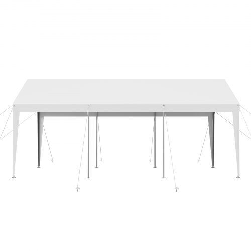Carport, 305x609x287 cm, Hvid, Galvaniseret stål