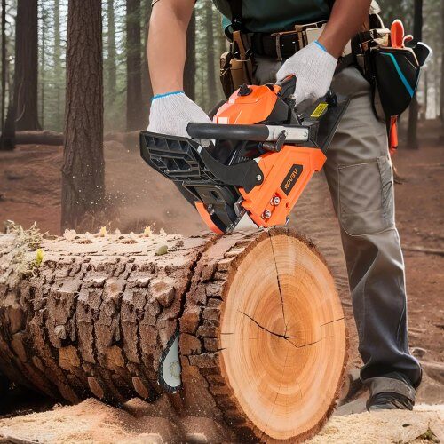 Kædesav, 40 cc benzin, 35.5 cm, orange, træskæring